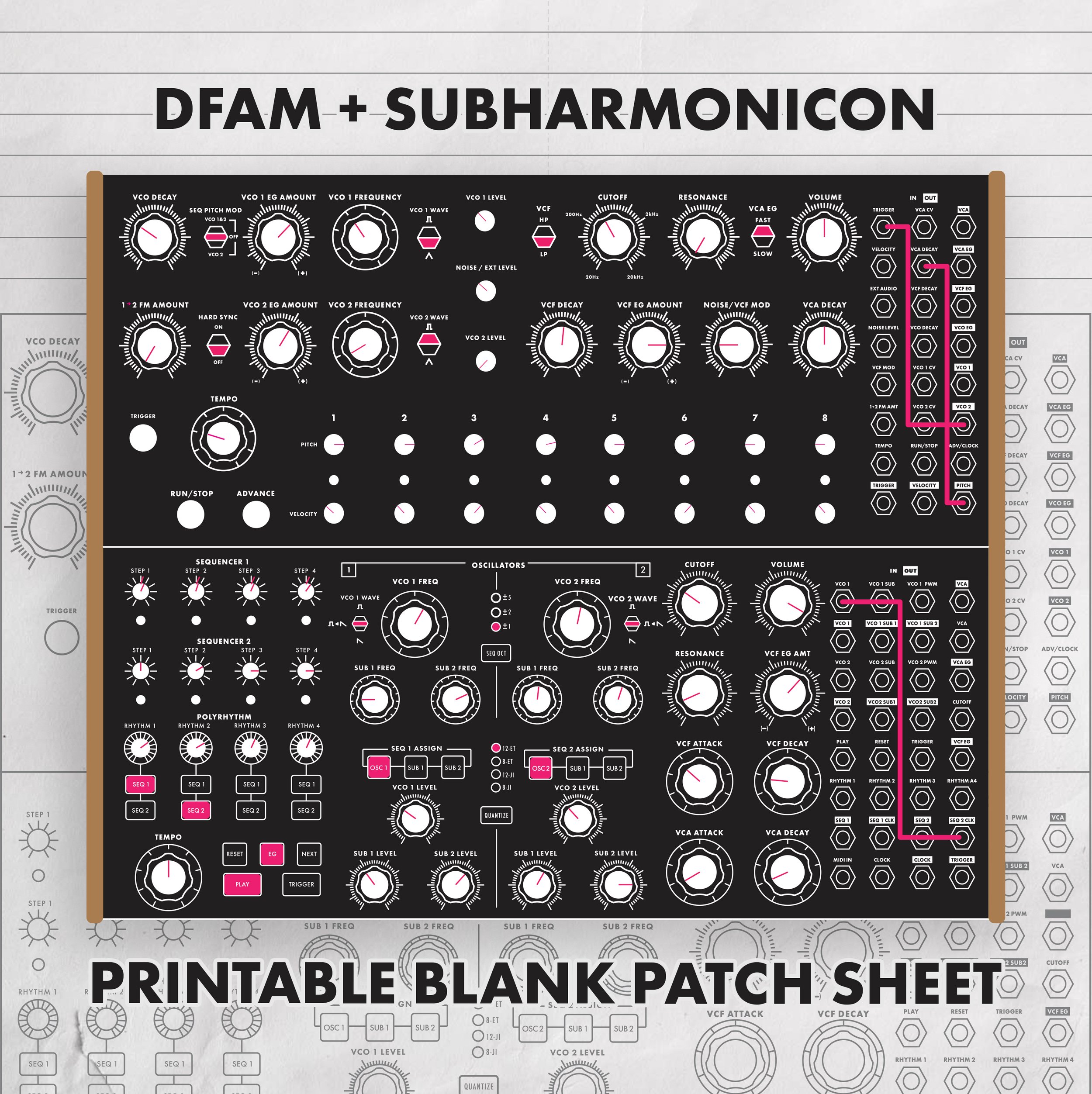 Moog DFAM + Mother-32 Printable — DavidSparks.me